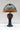 Tiffany Floral Stained Glass Table Lamp | 79.5 cm / 31.3 in | Green and orange shade, iridescent jewel base