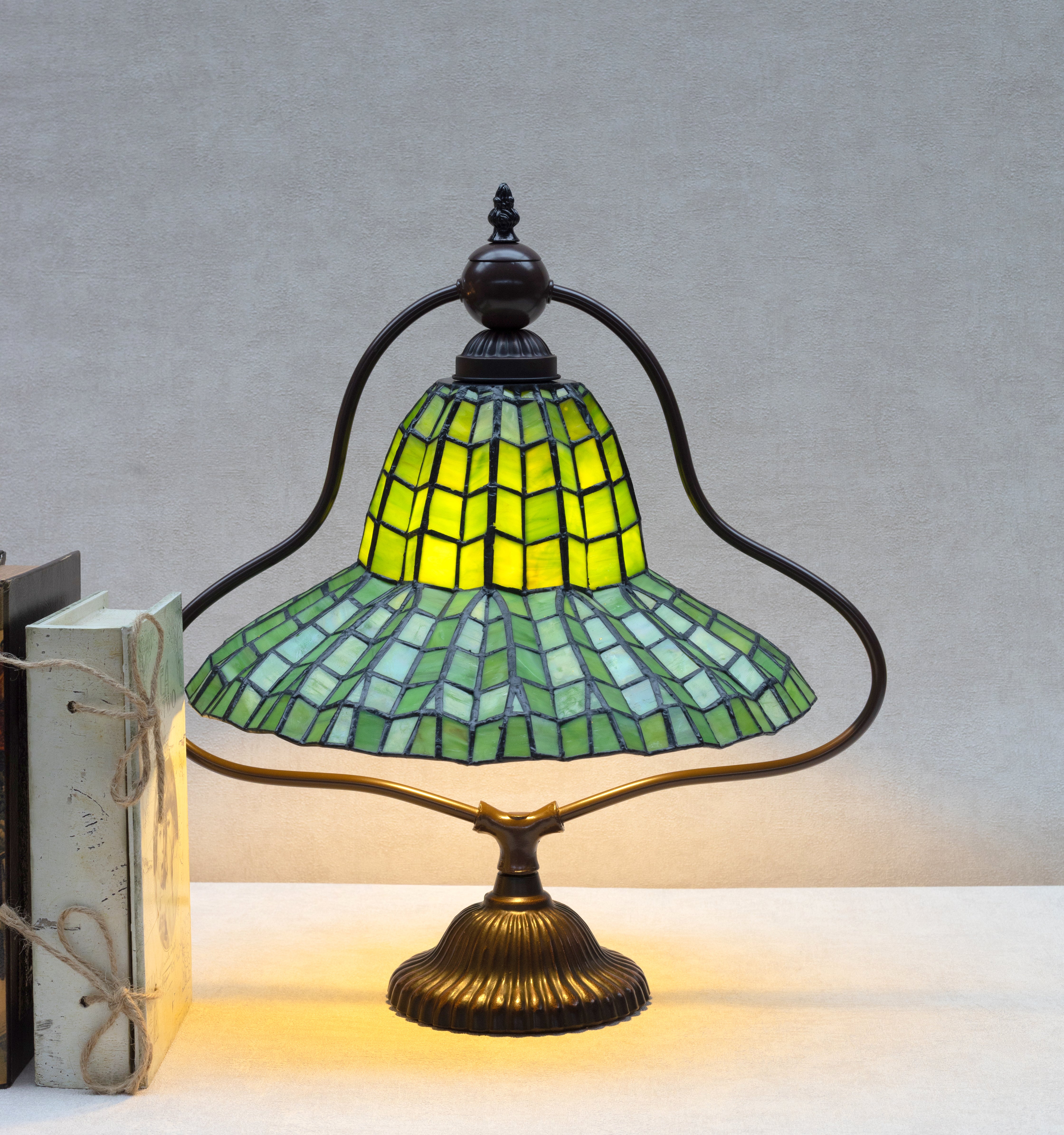 Tiffany Green Stained Glass Table Lamp | 47.5 cm / 18.7 in | Green
