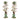 Set of Two Tall Green Candle Holders | 66 cm / 26 in | Decorative Bird & Floral Design