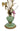 Set of Two Tall Green Candle Holders | 66 cm / 26 in | Decorative Bird & Floral Design