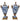 Porcelain and Bronze Vase Set | 50 cm / 20 in | Elegant Decorative Vases & Candle Holders