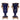 Porcelain Vases with Bronze Swan Handles | 47 cm / 18.8 in | Luxury Deep Blue Decorative Set