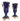 Porcelain Vases with Bronze Swan Handles | 47 cm / 18.8 in | Luxury Deep Blue Decorative Set