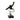 Black/white and Gold Dancer Sculpture | 33 cm / 13 in | Modern Centerpiece